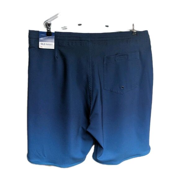 NWT Old Navy Swim Trunks Men 34 Swimwear Board Shorts UPF 40 Blue Ombre NEW - Picture 2 of 7